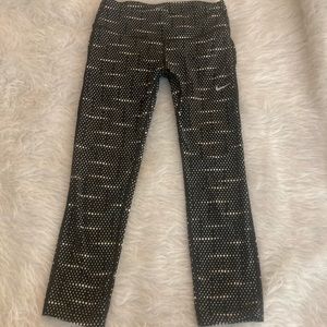 Nike XS Leggings Dri-Fit Black/White Dots